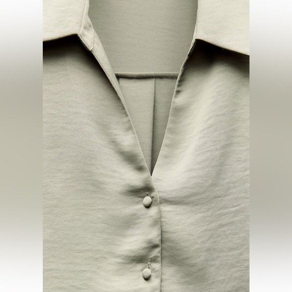 Zara cropped blouse satin effect - Picture 3 of 8